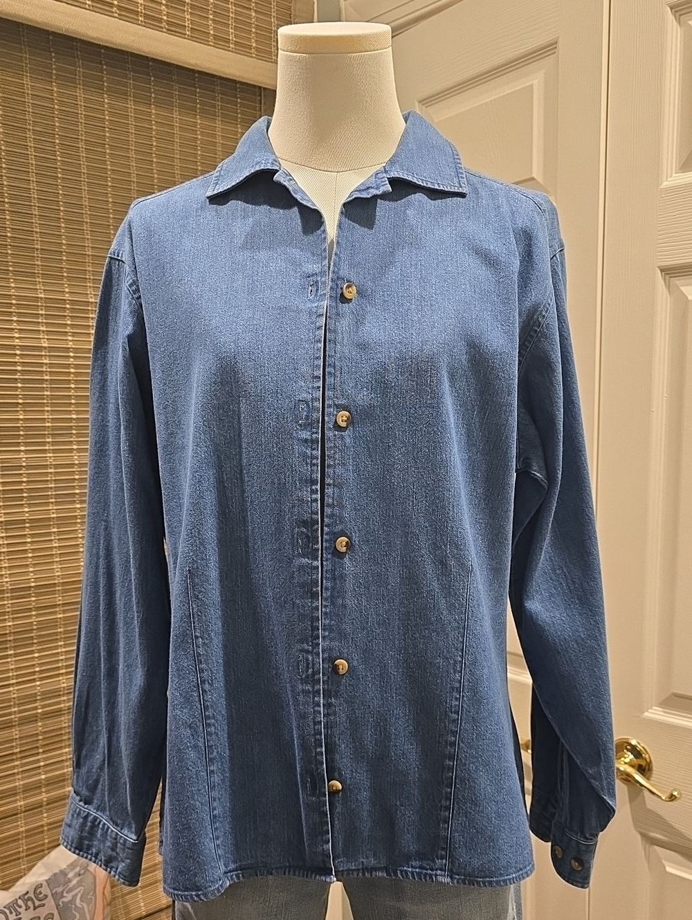 L.L. Bean Women's Medium Light Blue Denim Shirt
